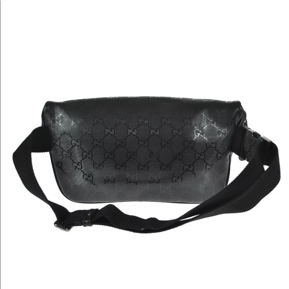 Authentic Gucci Imprime black canvas waist bag fanny pack belt bag - Picture 6 of 14